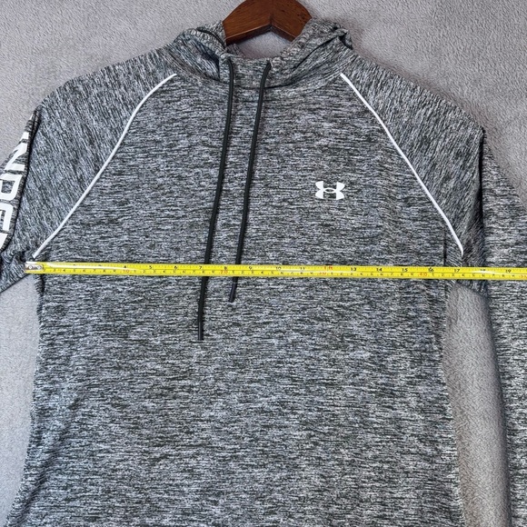 Woman’s Under Armour Hooded Heathered Grey Pullover Medium - Picture 12 of 14